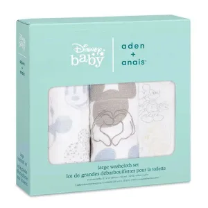 Aden and Anais Mickey & Minnie Washcloths 3 Pack