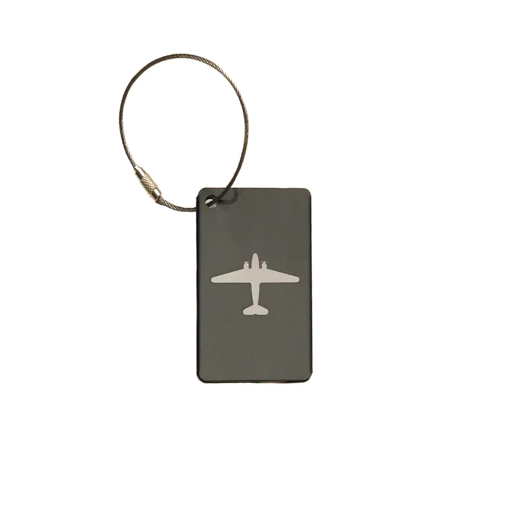 Aluminum Bag Tag - Black