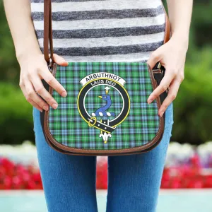 Arbuthnot Ancient Tartan Saddle Bag with Family Crest