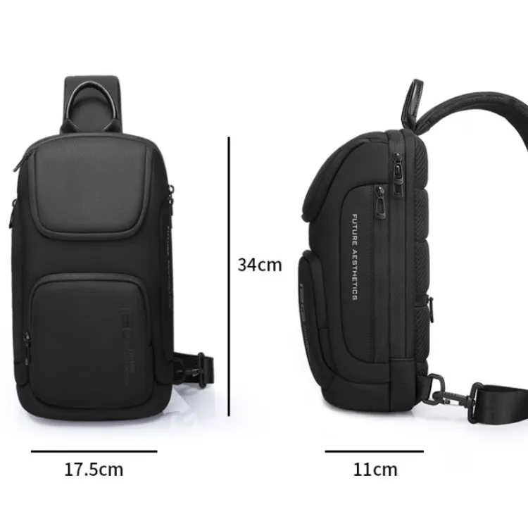 Bange Men Business Chest Bag Light Performance Crossbody Bag(Blue)
