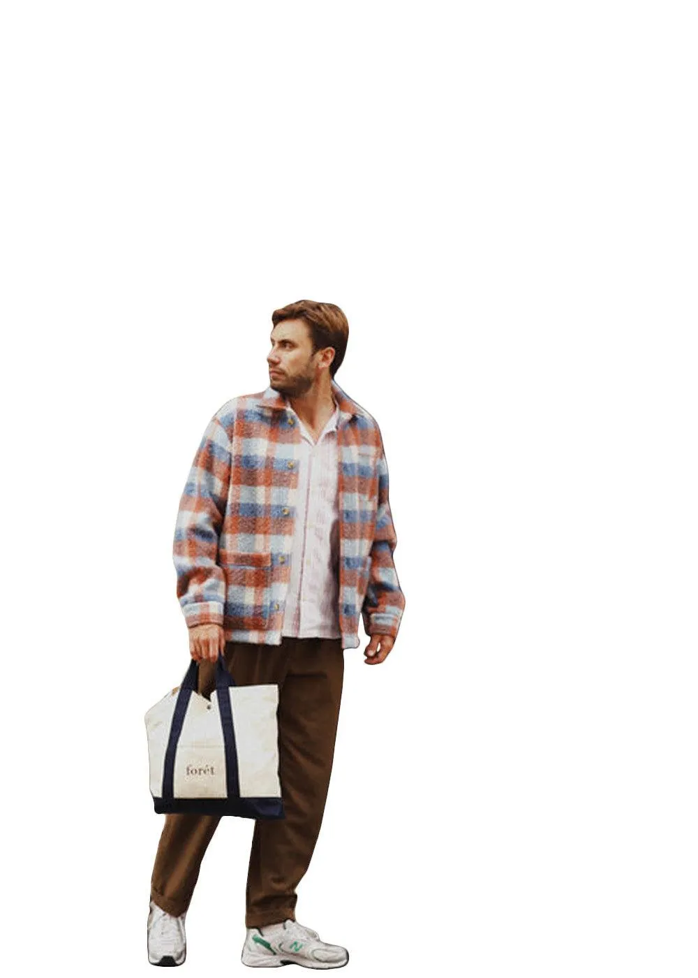 BEACH TOTE - Natural/Navy