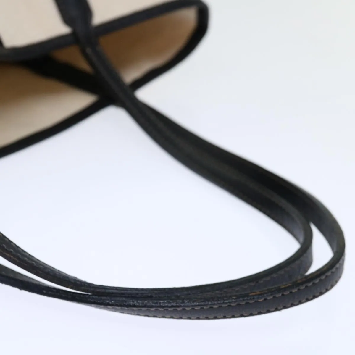 BURBERRY Blue Label Tote Bag Canvas White Black  bs13449