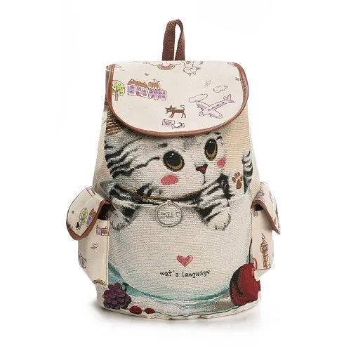Casual Canvas School Backpack
