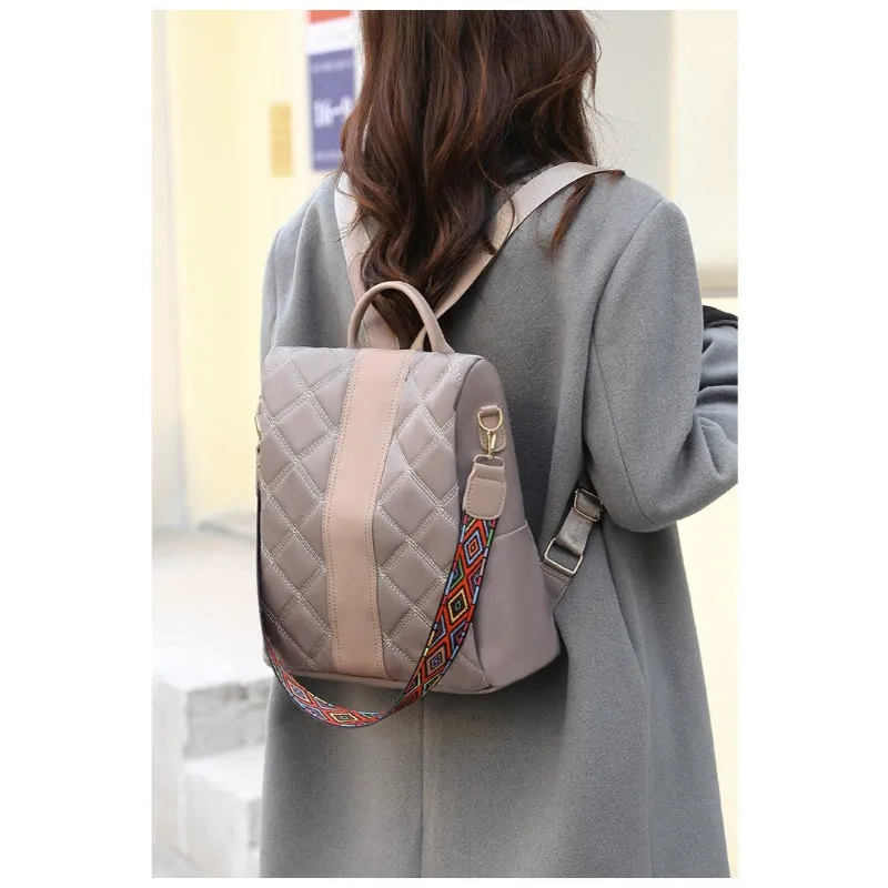 Casual Women's Striped Backpack