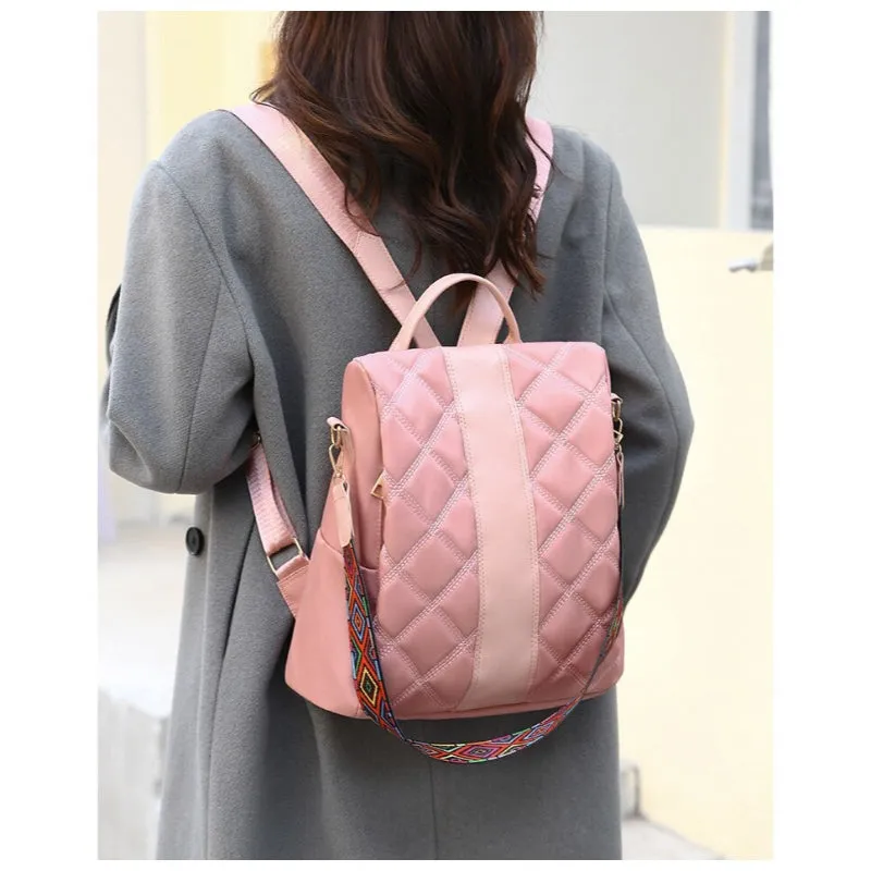 Casual Women's Striped Backpack