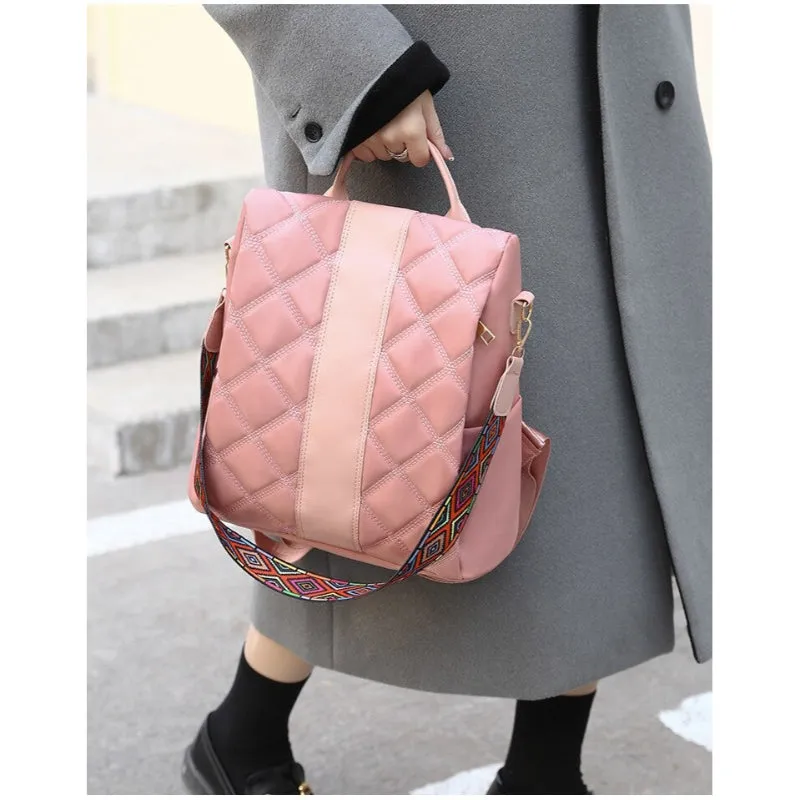Casual Women's Striped Backpack