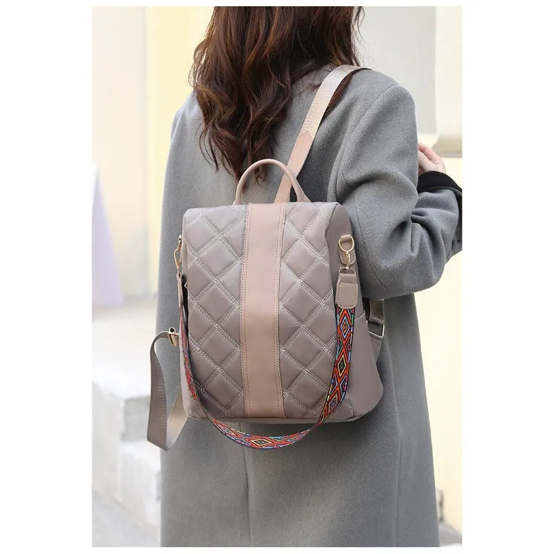 Casual Women's Striped Backpack