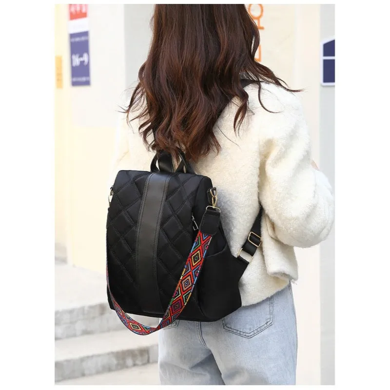 Casual Women's Striped Backpack