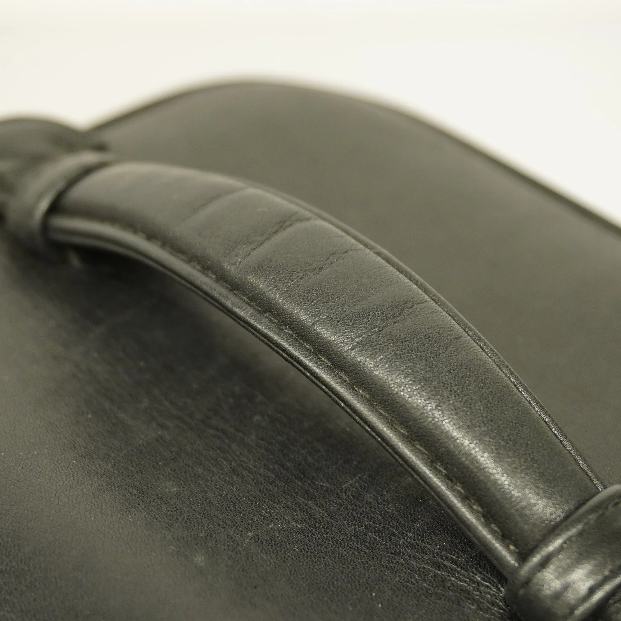CHANEL  Bicolor Vanity Bag Women's Leather Vanity Bag Black