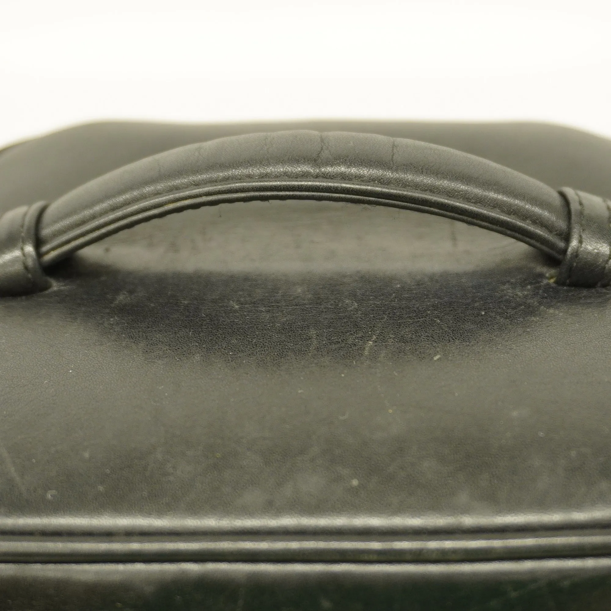 CHANEL  Bicolor Vanity Bag Women's Leather Vanity Bag Black