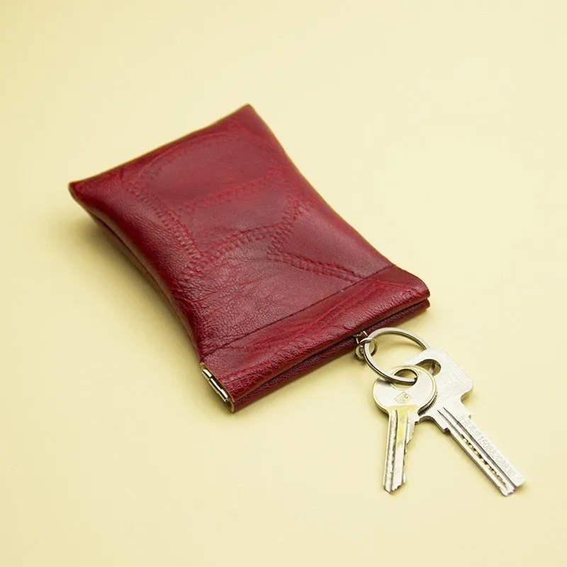 Darianrojas New Fashion Leather Long Pocket Key Wallet Keyring Coin Purse Women Men Small Short Money Change Bag Little Card Holder