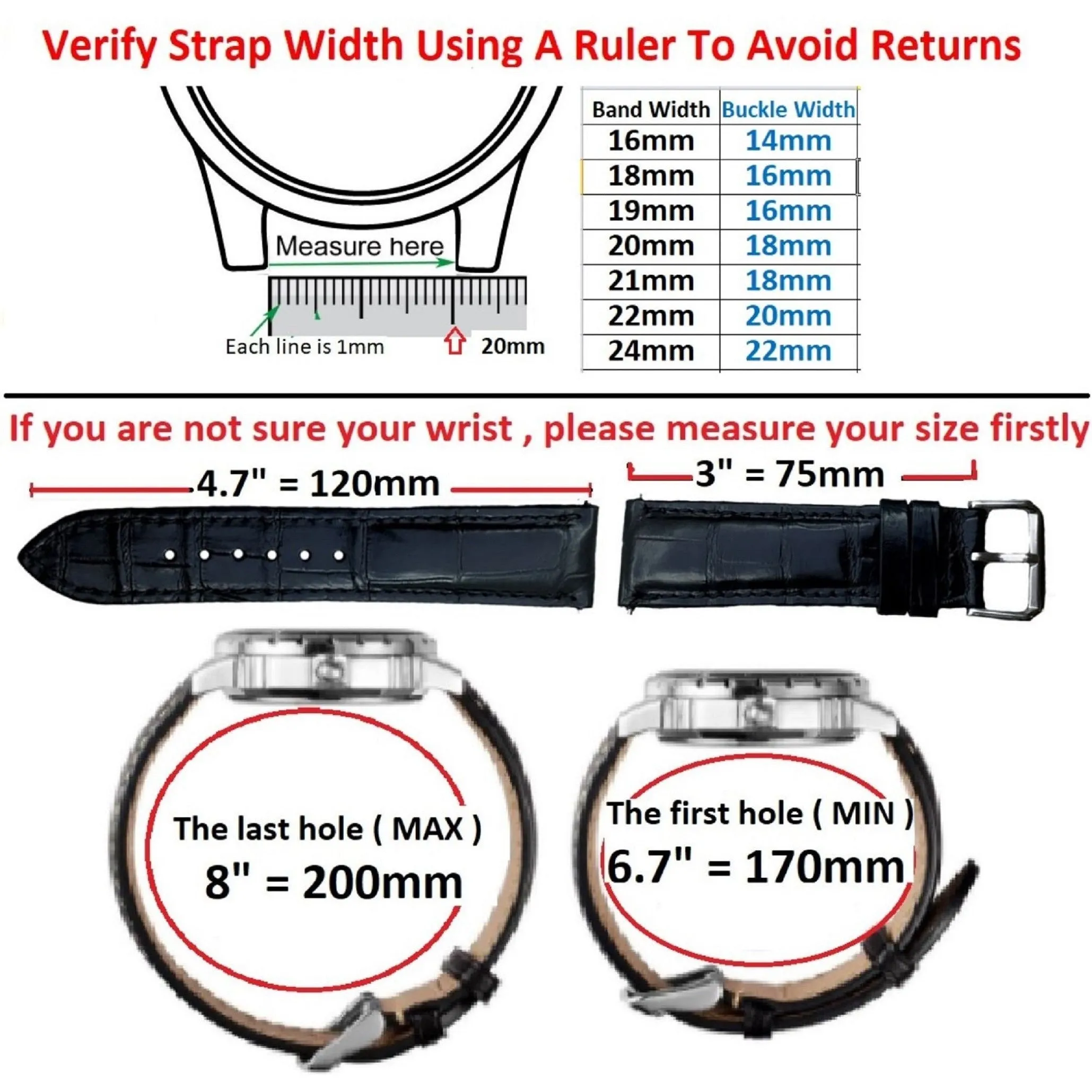 Dark Brown Alligator Leather Watch Bands For Men | Crocodile Quick Release Replacement Wristwatch Strap | DH-11
