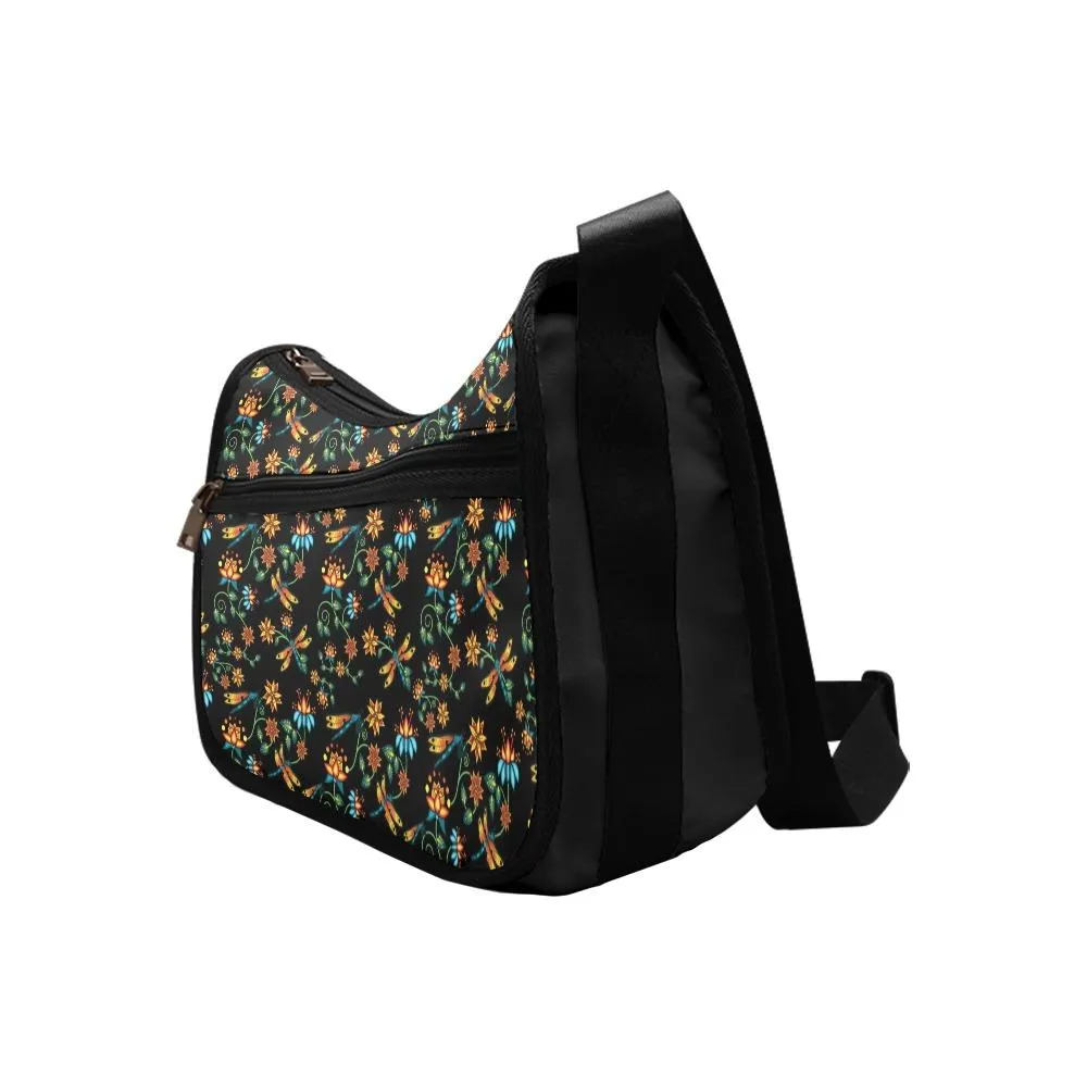 Dragon Lily Noir Crossbody Bags