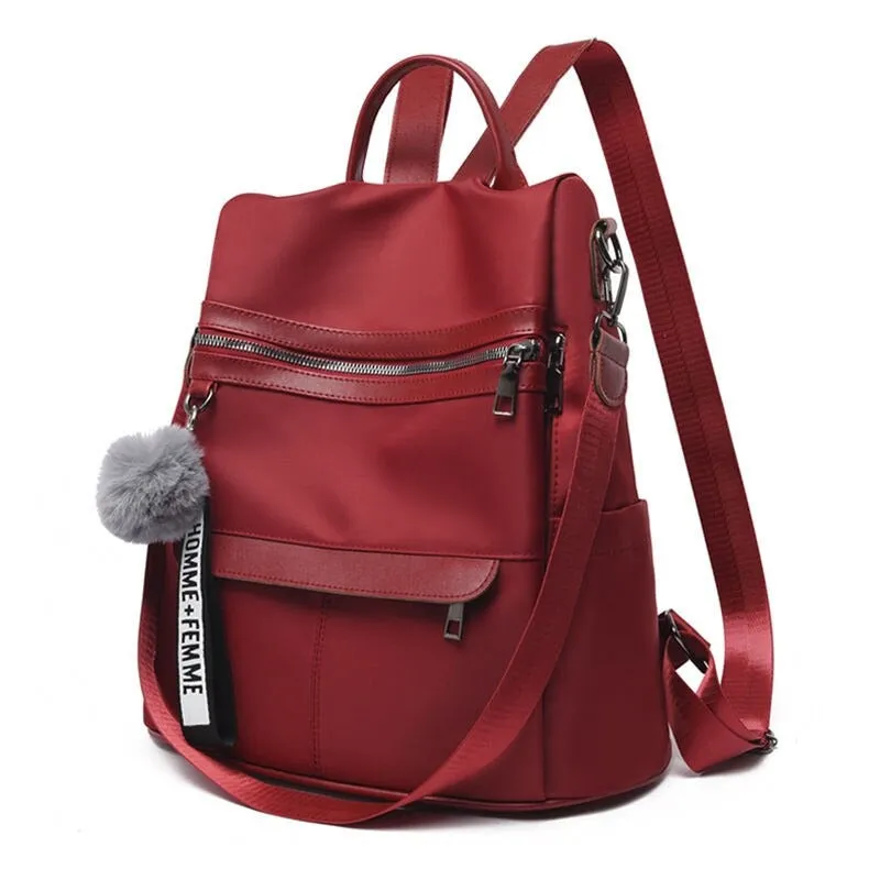 Fashionable Solid Color Backpack For Women