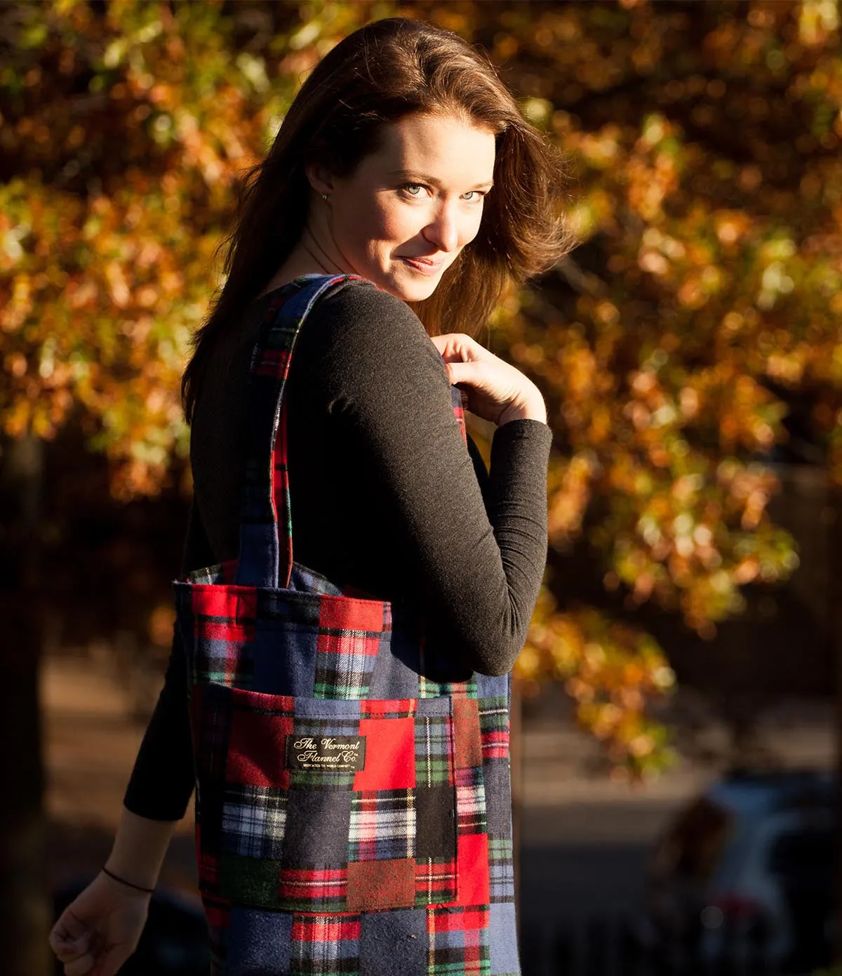 Flannel Tote Bag - Patchwork