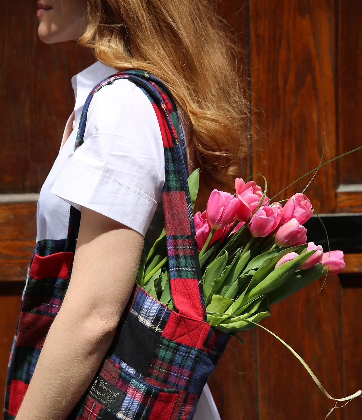 Flannel Tote Bag - Patchwork