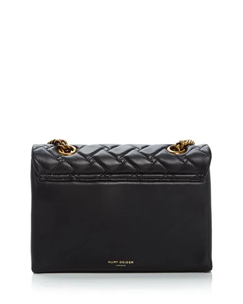 Kensington KURT GEIGER LONDON Leather Crossbody Bag, Black