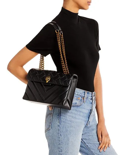 Kensington KURT GEIGER LONDON Leather Crossbody Bag, Black