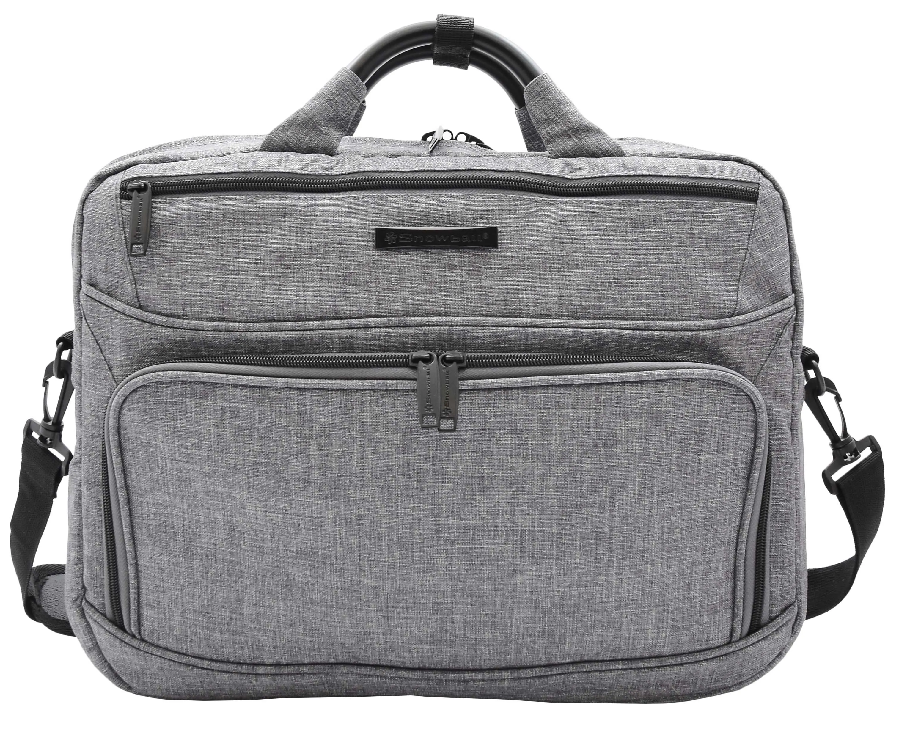 Laptop Bag Casual Briefcase Satchel Soft Polyester Jean Grey