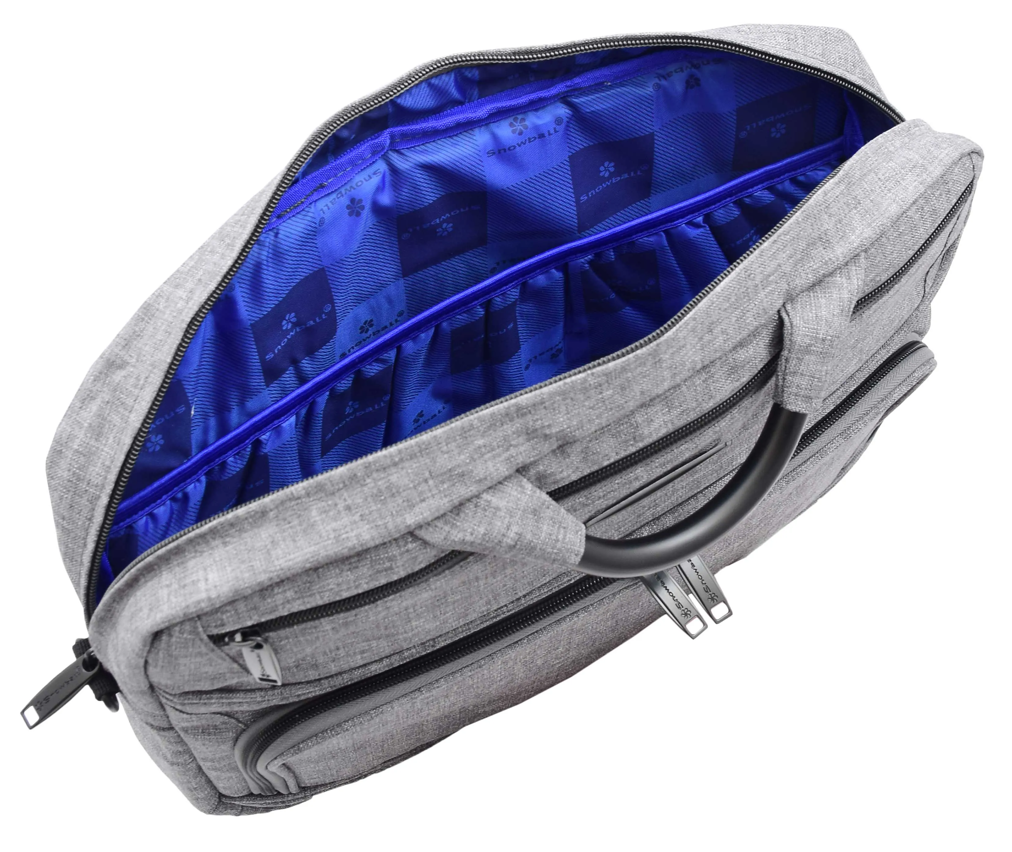 Laptop Bag Casual Briefcase Satchel Soft Polyester Jean Grey