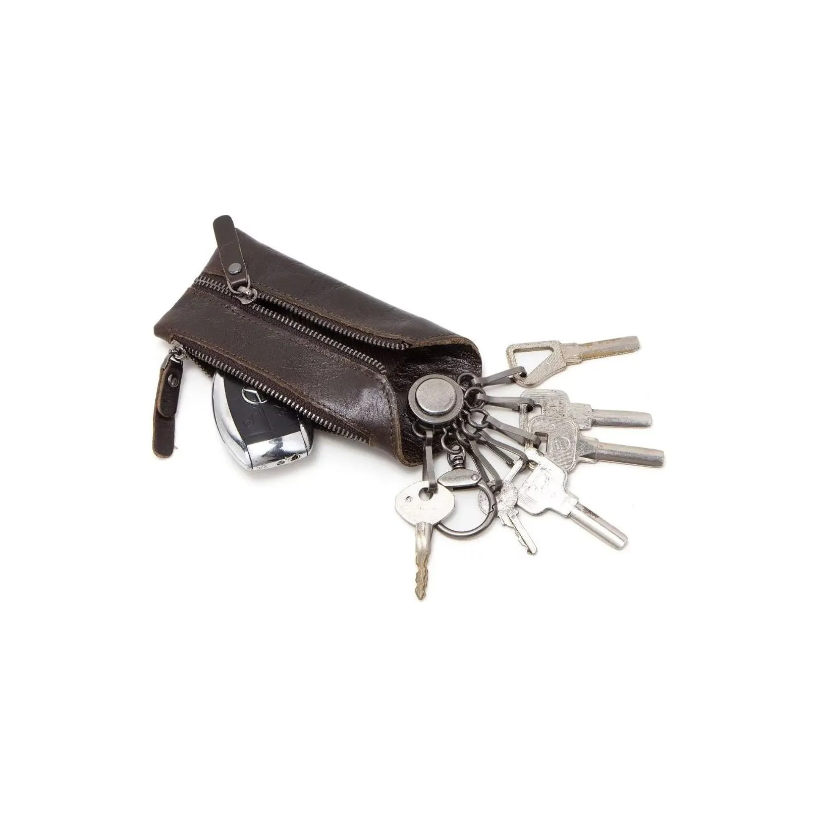 Luxury Cowhide Leather Men's Key Bag