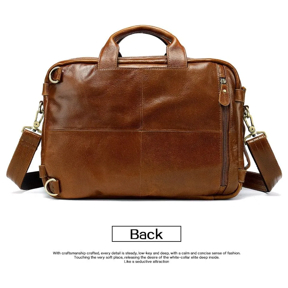 Luxury Exotic Leather Travel Laptop Backpack