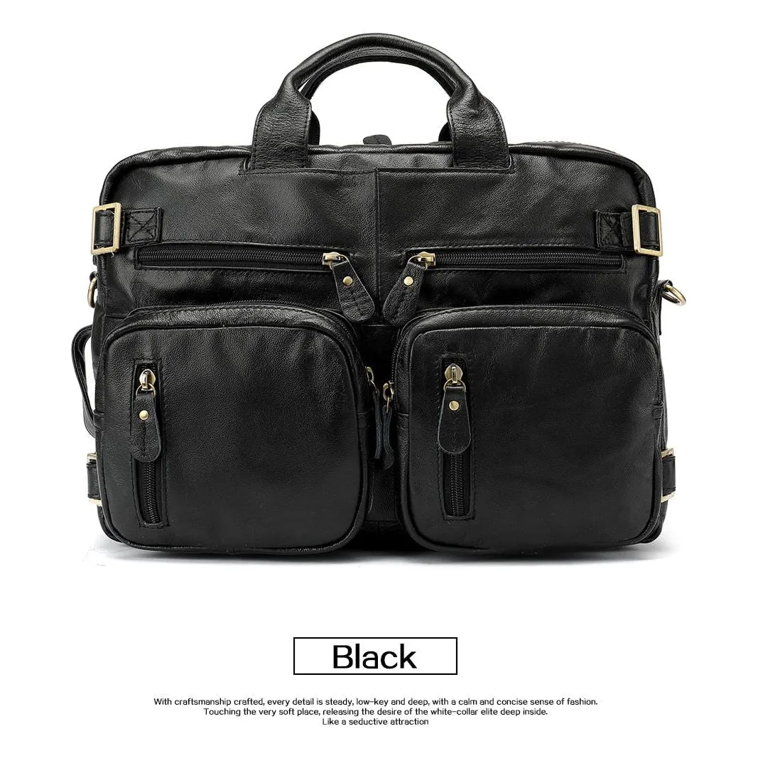 Luxury Exotic Leather Travel Laptop Backpack