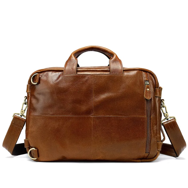 Luxury Exotic Leather Travel Laptop Backpack