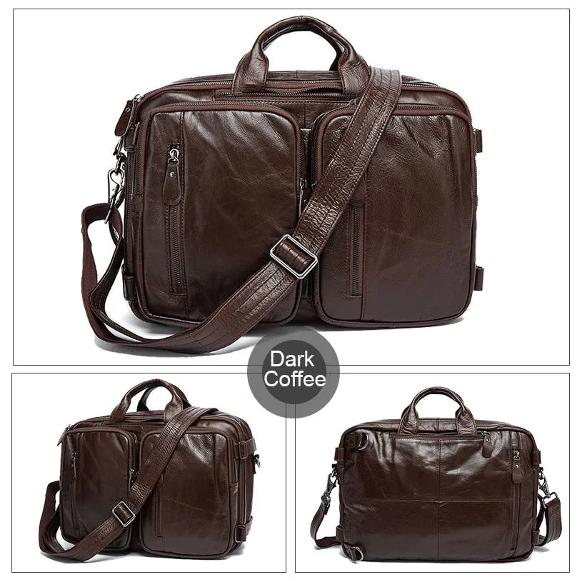Luxury Exotic Leather Travel Laptop Backpack