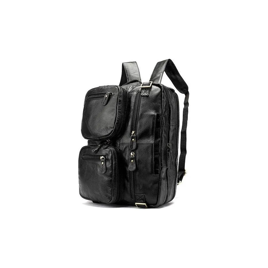 Luxury Exotic Leather Travel Laptop Backpack