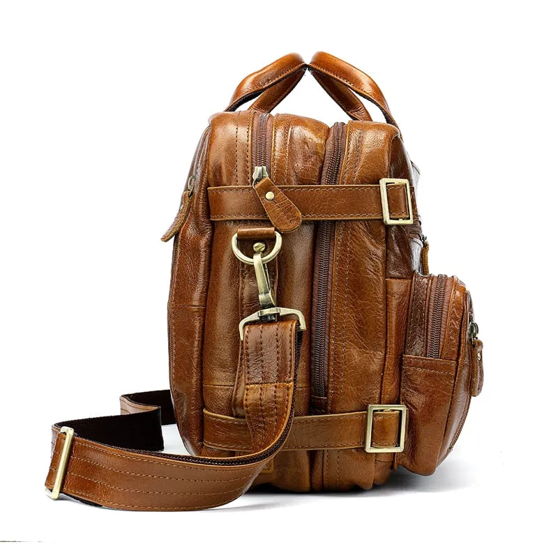 Luxury Exotic Leather Travel Laptop Backpack