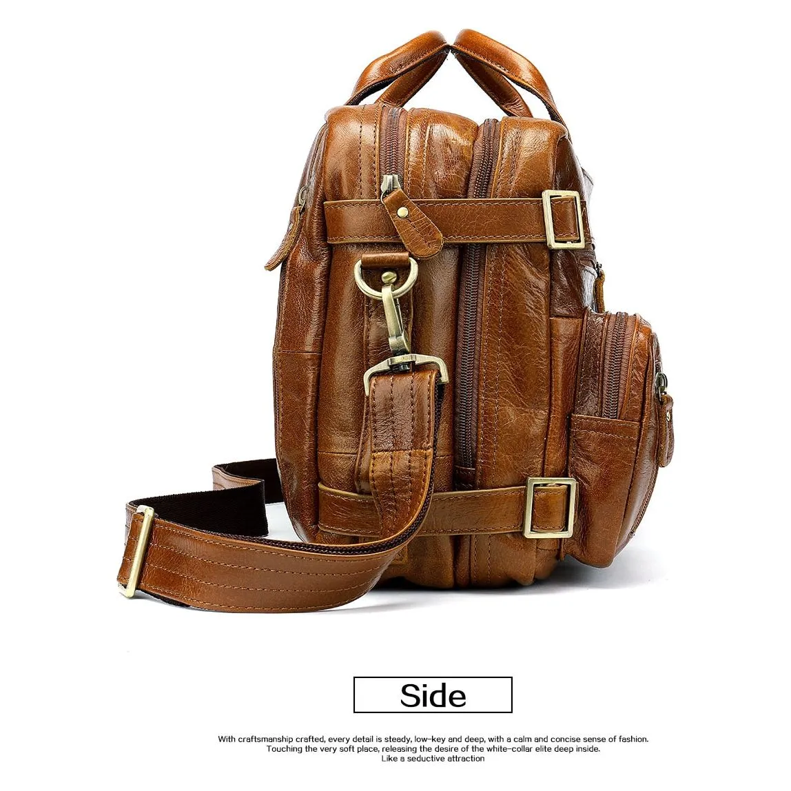 Luxury Exotic Leather Travel Laptop Backpack