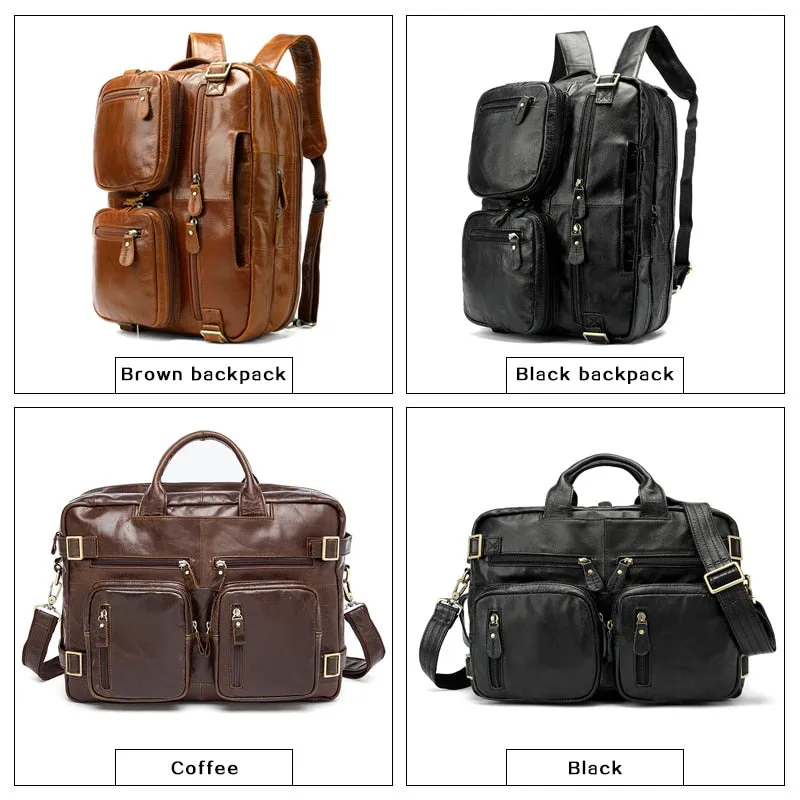 Luxury Exotic Leather Travel Laptop Backpack