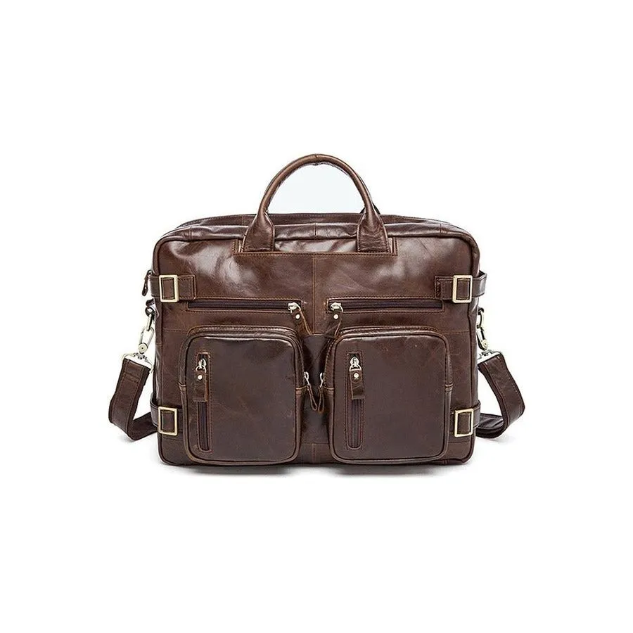 Luxury Exotic Leather Travel Laptop Backpack