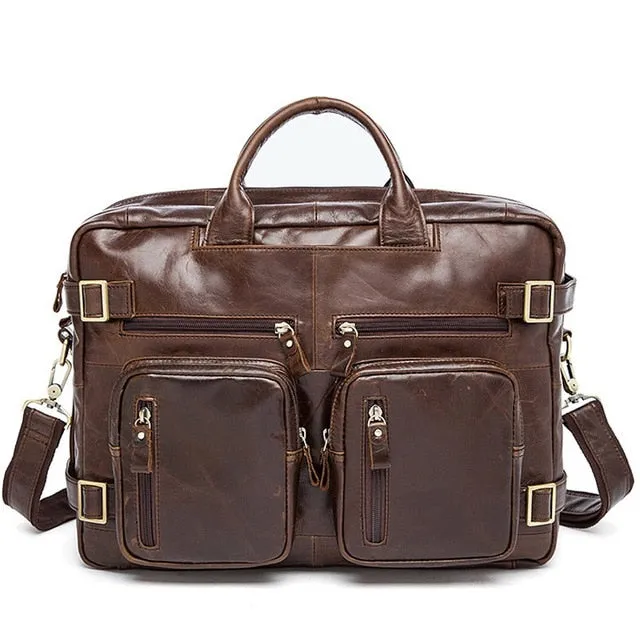 Luxury Exotic Leather Travel Laptop Backpack