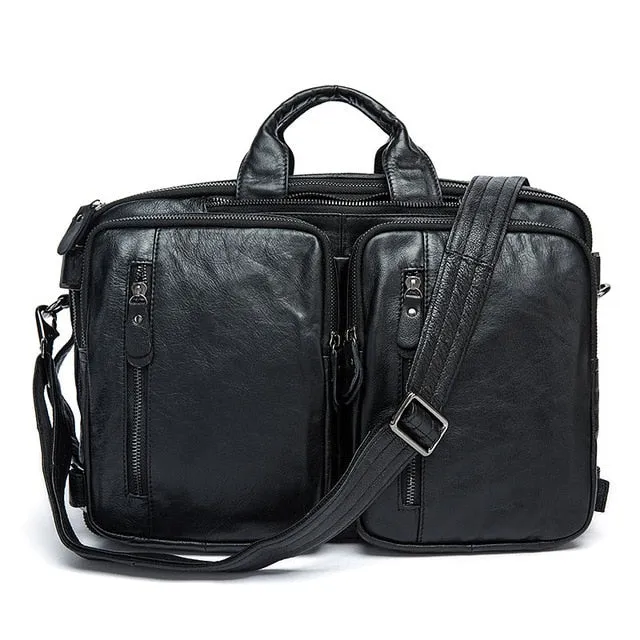 Luxury Exotic Leather Travel Laptop Backpack