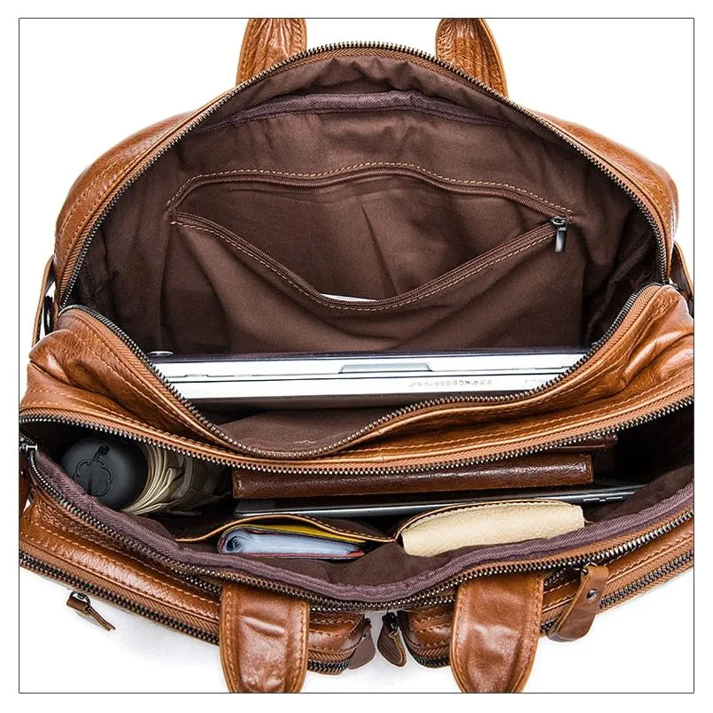 Luxury Exotic Leather Travel Laptop Backpack