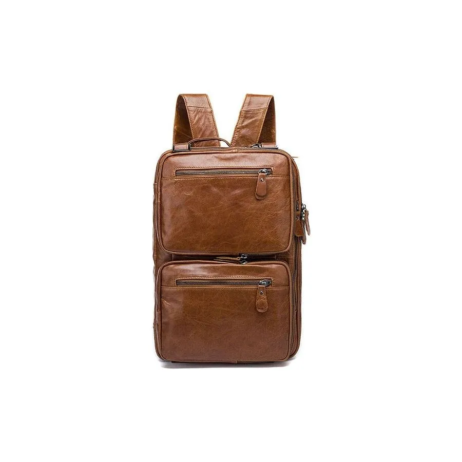 Luxury Exotic Leather Travel Laptop Backpack