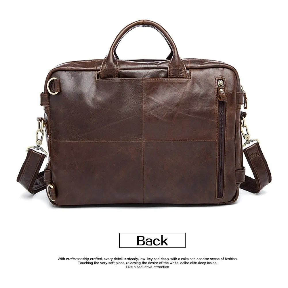 Luxury Exotic Leather Travel Laptop Backpack