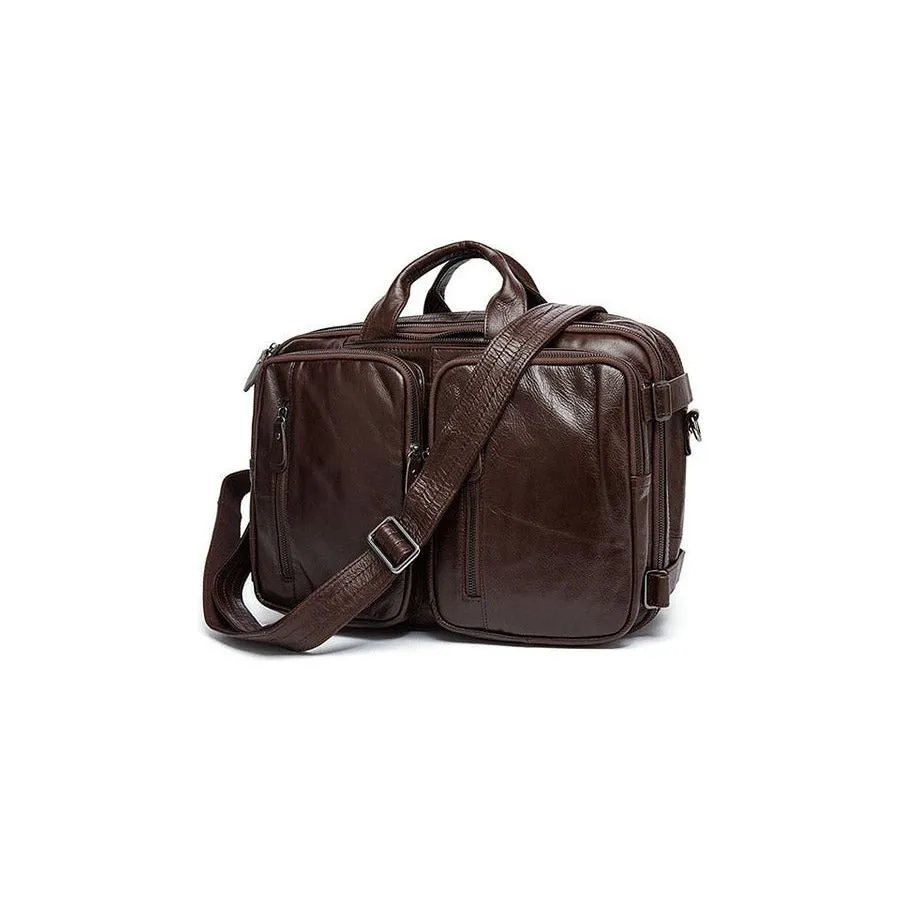 Luxury Exotic Leather Travel Laptop Backpack