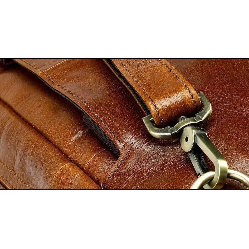 Luxury Exotic Leather Travel Laptop Backpack