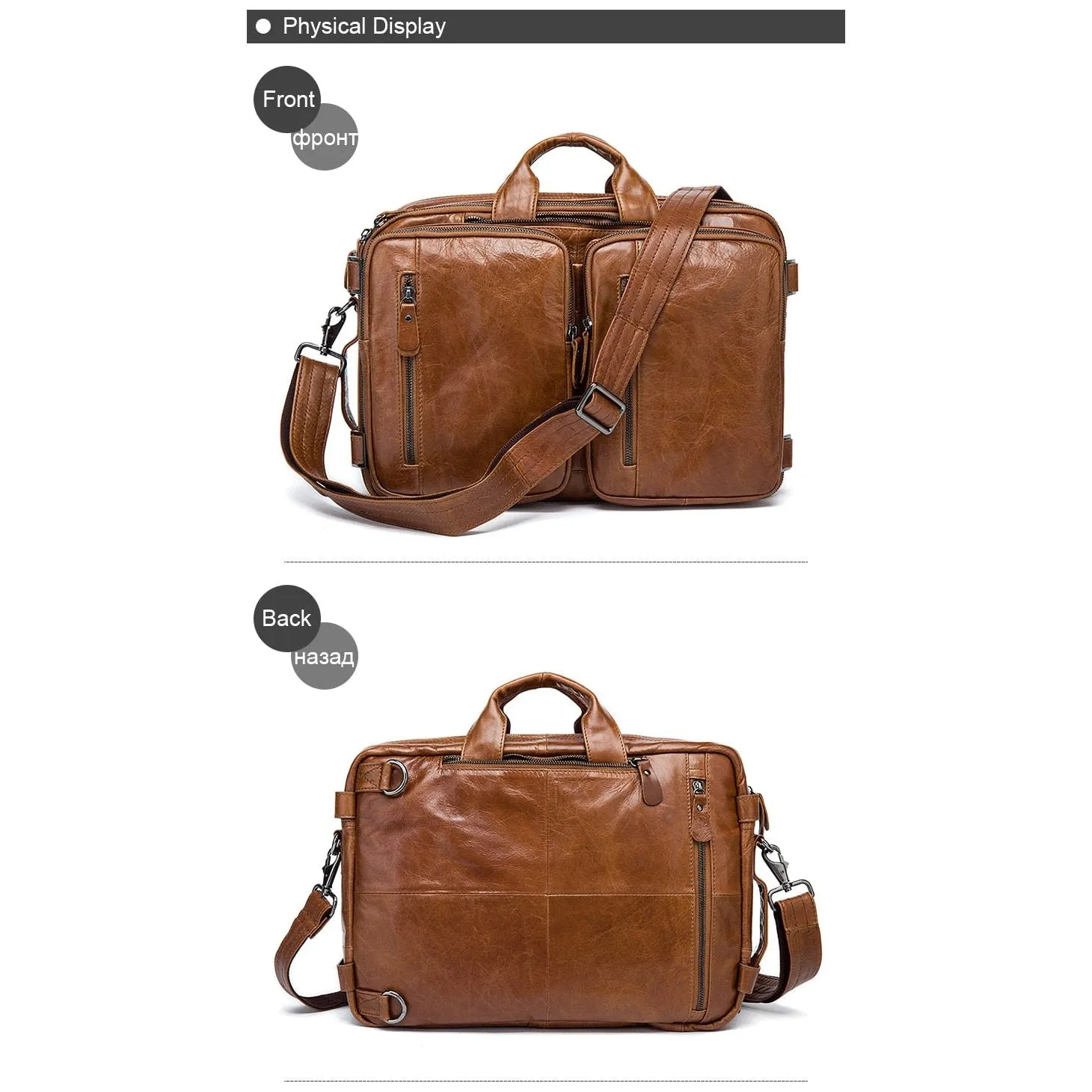 Luxury Exotic Leather Travel Laptop Backpack