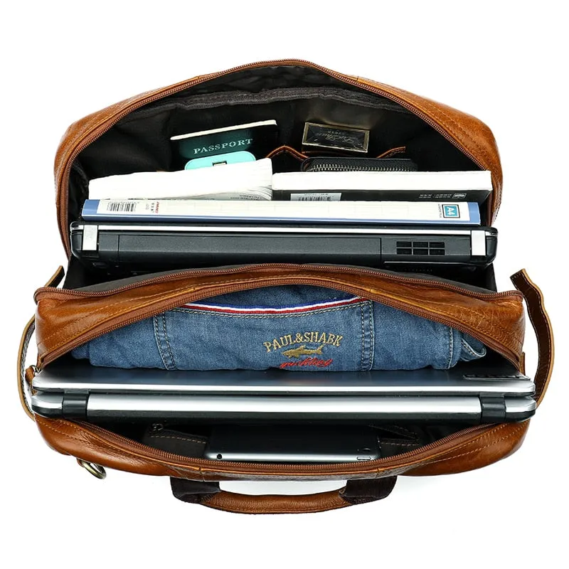 Luxury Exotic Leather Travel Laptop Backpack