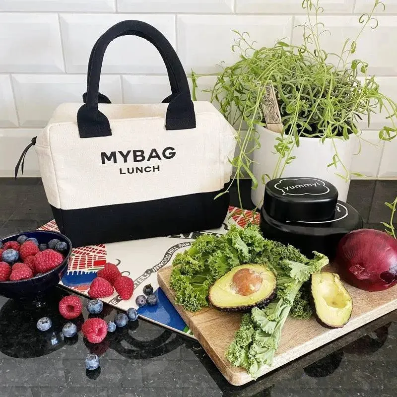Maryann Bag/ Lunch Bag 2 White Black