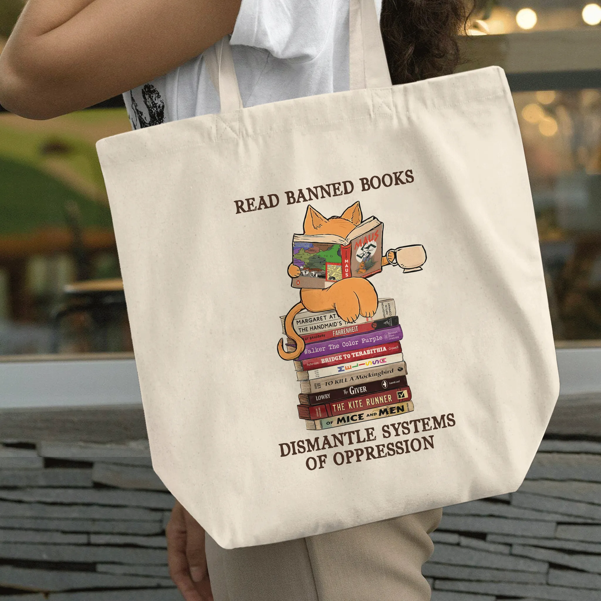 Maus Read Banned Books Dismantle Systems Of Oppression Book Lovers Gift TBW217
