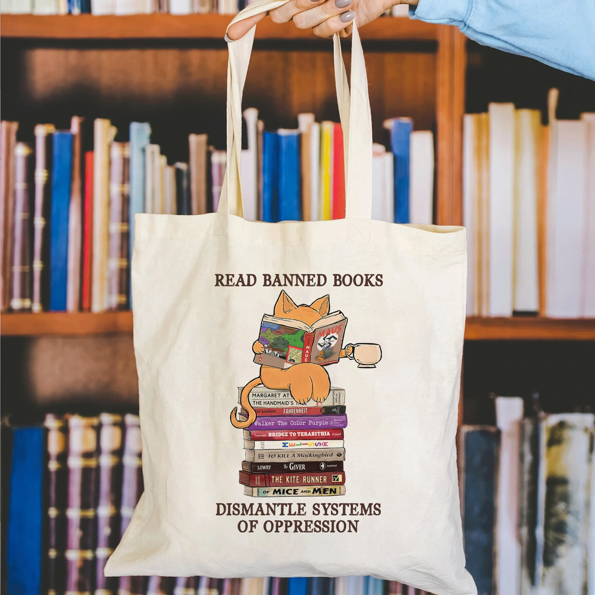 Maus Read Banned Books Dismantle Systems Of Oppression Book Lovers Gift TBW217