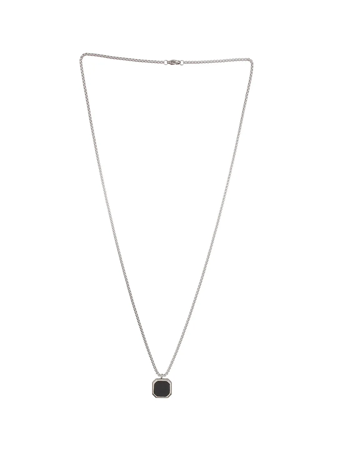 Men Silver-Plated Chain Necklace & Pendant