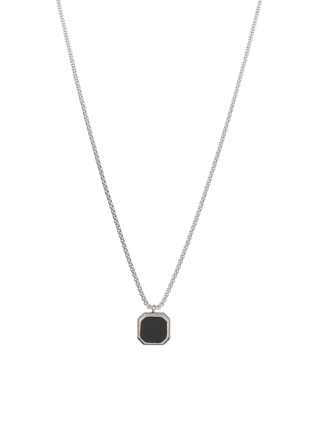 Men Silver-Plated Chain Necklace & Pendant