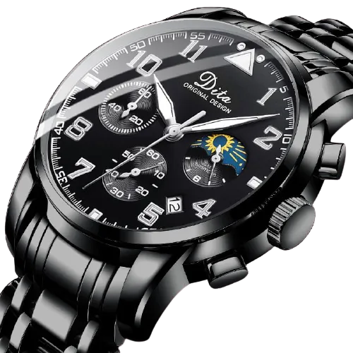 Men Stainless Steel Sports Chronograph Quartz Watches