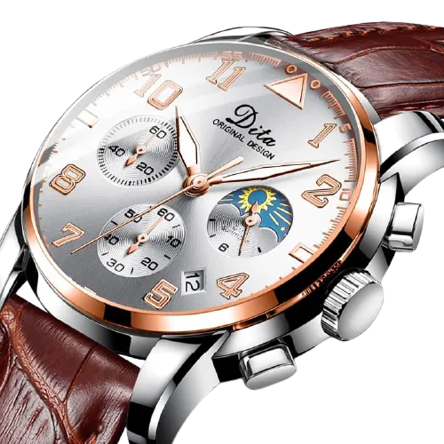 Men Stainless Steel Sports Chronograph Quartz Watches